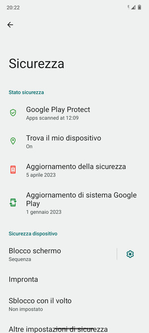 Il tuo telefono è ora protetto dal blocco schermo