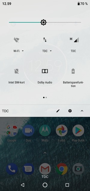 Slå Batterisparefunktion til