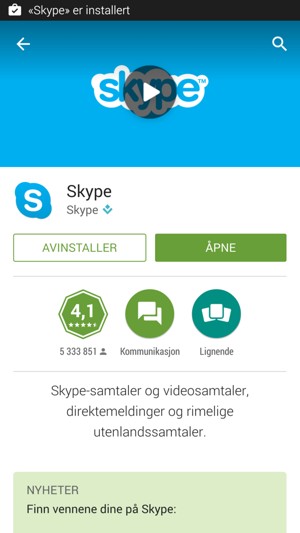 Velg ÅPNE