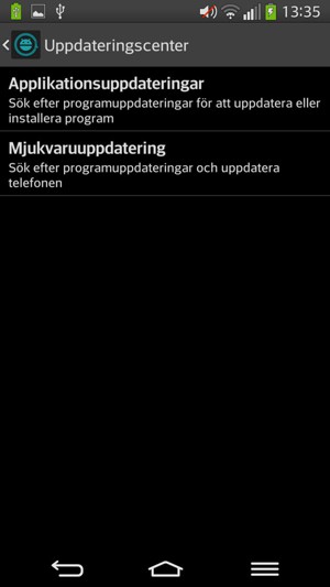 Välj Mjukvaruuppdatering