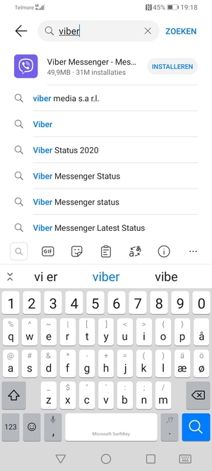 Voer de app-naam in en selecteer Zoeken