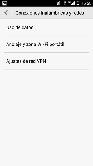 Seleccione Anclaje y zona Wi-Fi portátil
