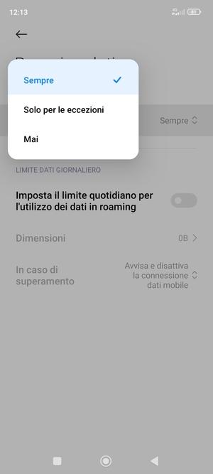 Seleziona la tua opzione preferita