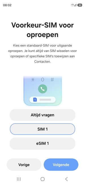 Selecteer uw voorkeursoptie en selecteer Volgende