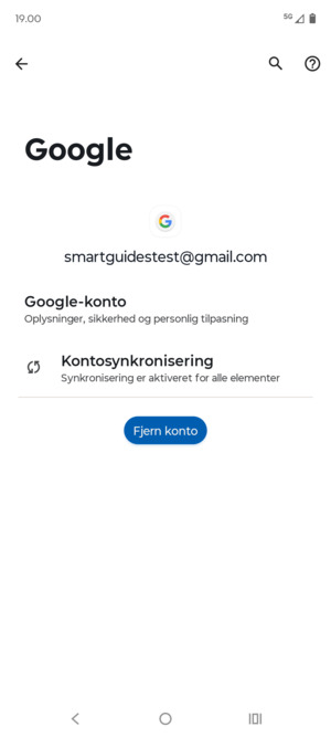 Vælg Kontosynkronisering