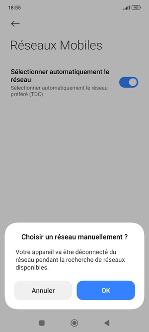 Sélectionnez OK