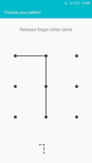 Draw the unlock pattern again