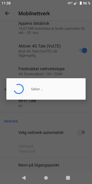 Vent til søket er ferdig