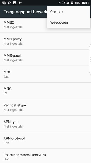 Selecteer Opslaan