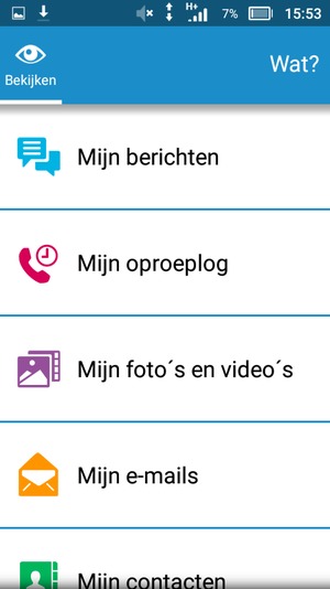 Selecteer Mijn berichten