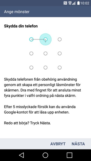 Välj NÄSTA