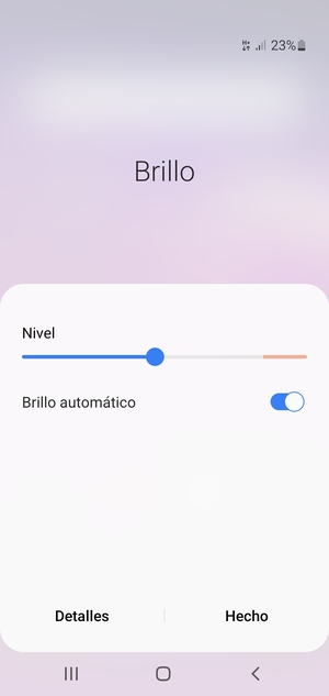 Active Brillo automático y seleccione Hecho