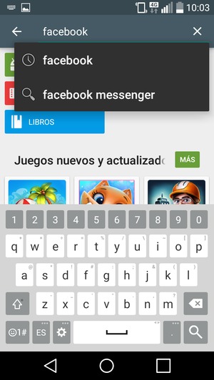 Introduzca el nombre de la aplicación y seleccione Buscar