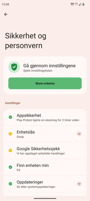 Velg Enhetslås