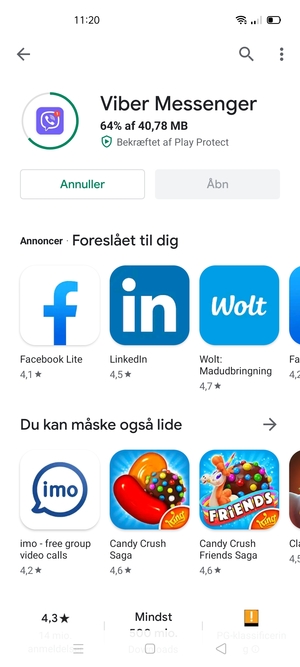 Afvent at installeringen er afsluttet