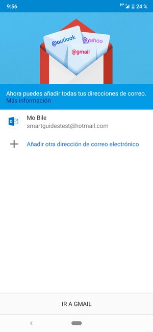 Seleccione IR A GMAIL