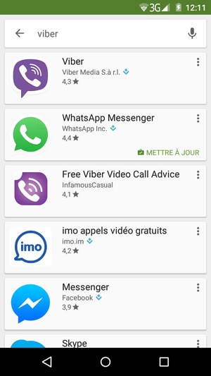 Sélectionnez l'appli