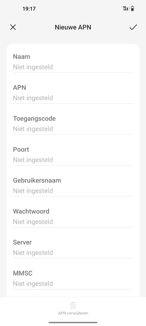 Voer mms-gegevens in