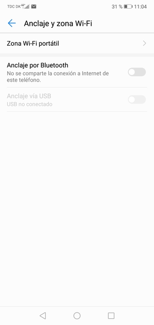 Seleccione Zona Wi-Fi portátil