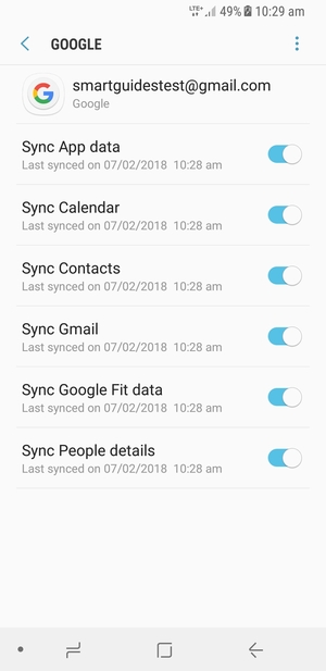 Make sure Sync Contacts is selected