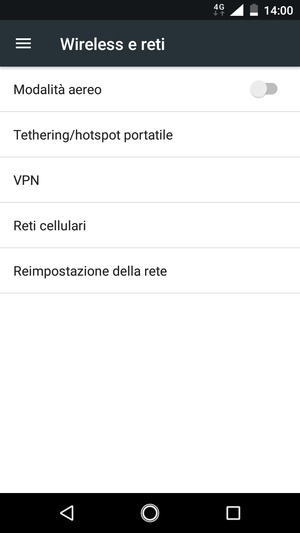 Seleziona Reti cellulari
