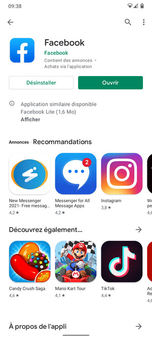Sélectionnez Ouvrir