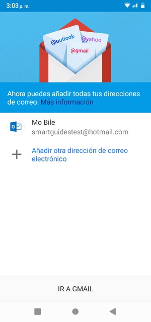 Seleccione IR A GMAIL