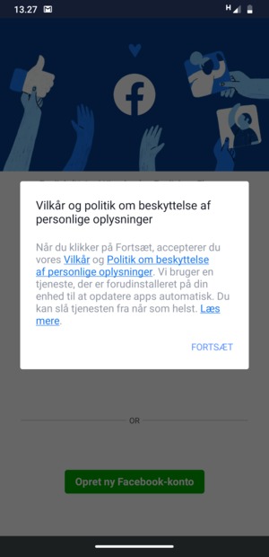 Vælg FORTSÆT