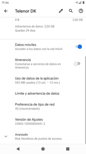 Para cambiar la red en caso de problemas de conectividad, seleccione Avanzado