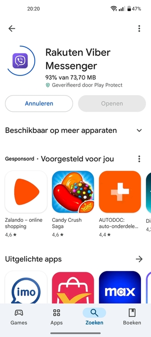 Wacht tot het installatieproces beëindigd is