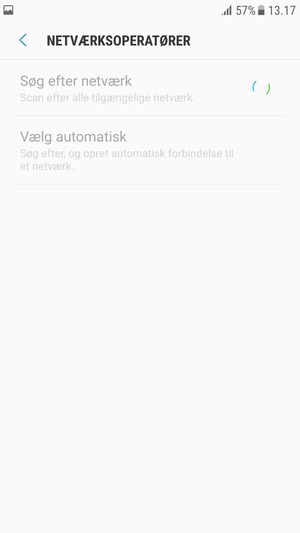 Afvent at søgningen er afsluttet