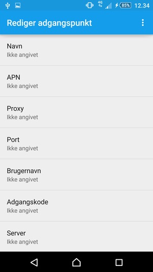 Indtast internet-oplysninger