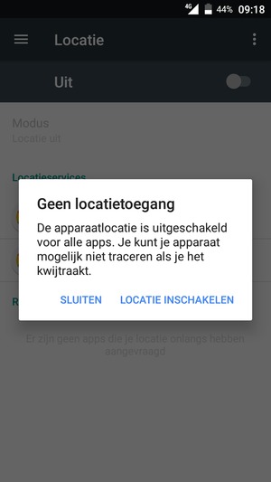 Selecteer SLUITEN