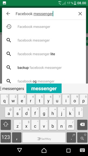Indtast navnet på appen og vælg Søg