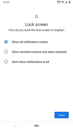 Select your preferred option and select Done