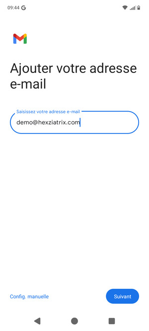 Saisissez votre adresse e-mail et sélectionnez Suivant