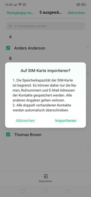 Wählen Sie Importieren