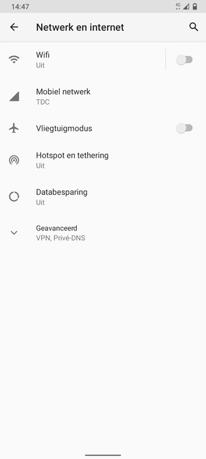 Selecteer Wifi