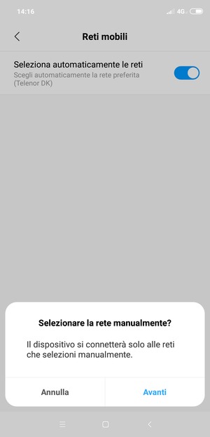Seleziona Avanti