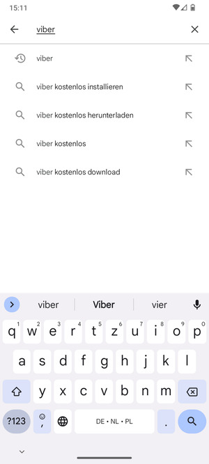 Geben Sie den Namen der App ein und wählen Sie Suchen