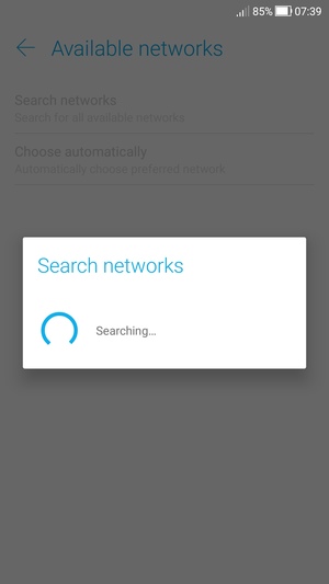 Wait for the search to finish