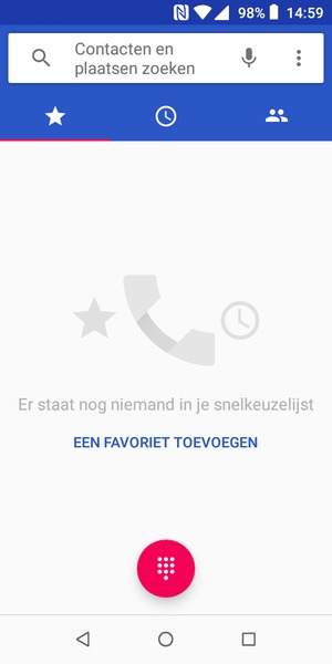 Selecteer de Menu-knop
