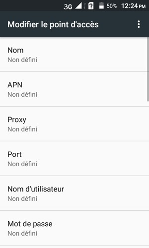 Saisissez les informations MMS