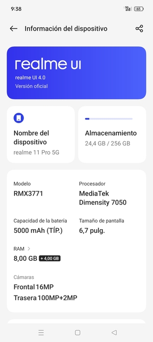 Seleccione realme UI