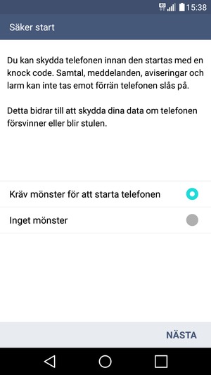 Välj NÄSTA
