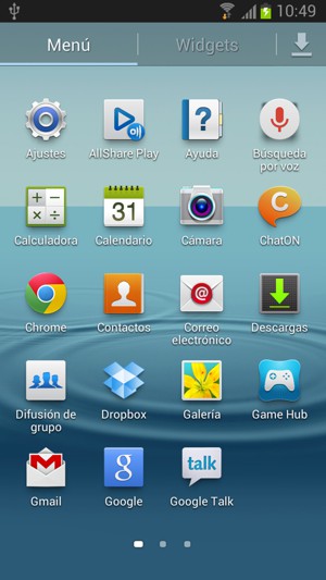 Seleccione Ajustes