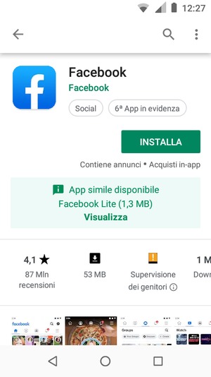 Seleziona INSTALLA