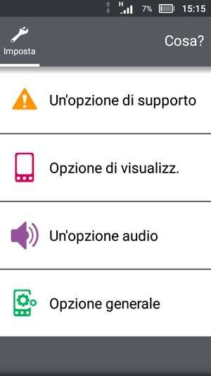 Scorri e seleziona Opzione generale