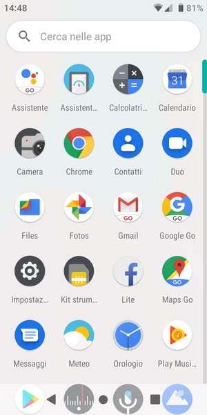 Scorri e seleziona Impostazioni