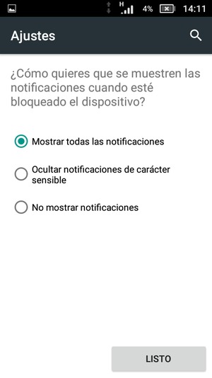 Seleccione LISTO